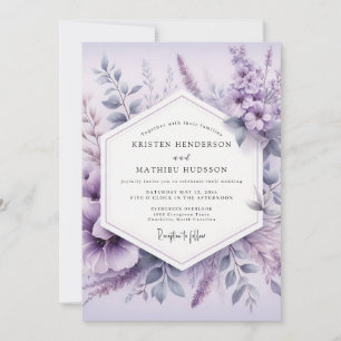 Lavendel Ätherische Hochzeitsblüte Einladung