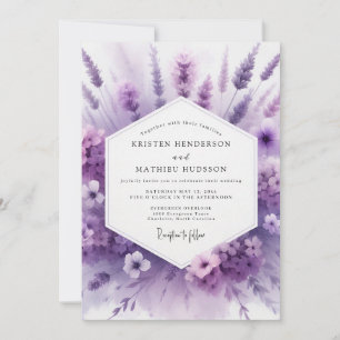Lavendel Ätherische Wiesenhochzeit Einladung