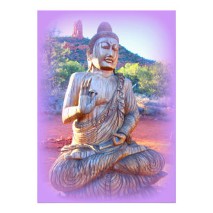 Lavendel-aura-Buddha Fotodruck