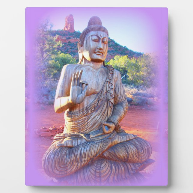 Lavendel-aura-Buddha Fotoplatte (Vorderseite)