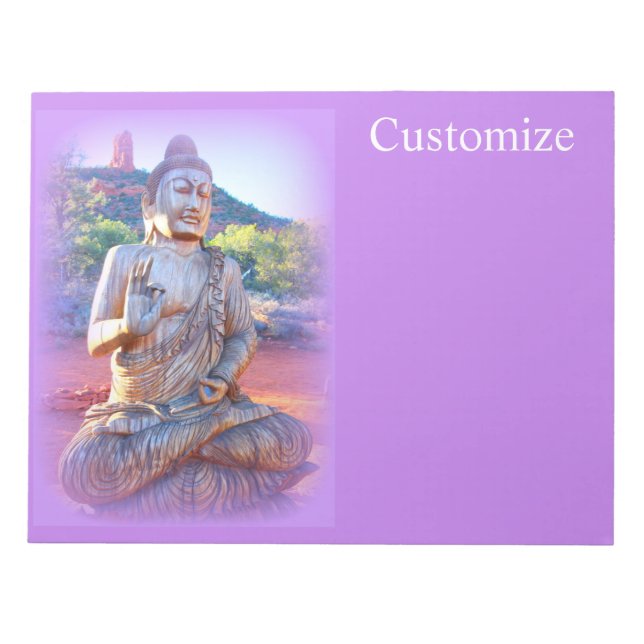 Lavendel-aura-Buddha Notizblock (Vorderseite)