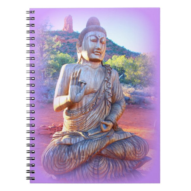 Lavendel-aura-Buddha Notizblock (Vorderseite)