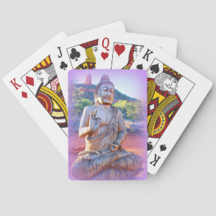 Lavendel-aura-Buddha Spielkarten