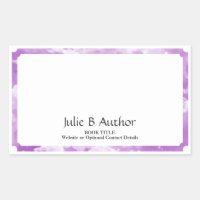 Lavendel Autor Buchungsplatte mit anpassbarem Text