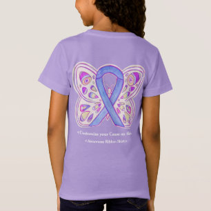 Lavendel Awareness Ribbon Butterfly Custom Shirt