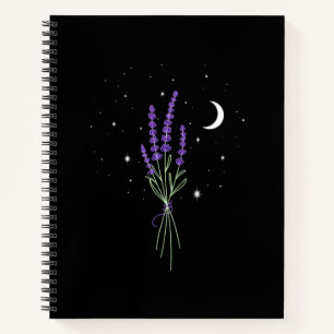 Lavendel bei Night Notebook Notizbuch