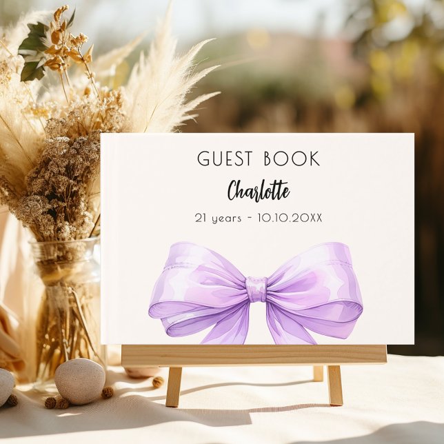 Lavendel-Beige-Bug Geburtstag Gästebuch (Von Creator hochgeladen)