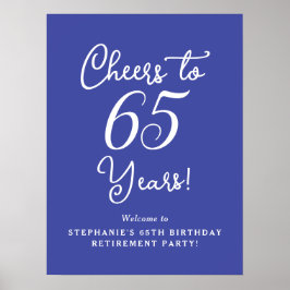 Lavendel bejubelt 65 Jahre Party für das Ruhestand Poster