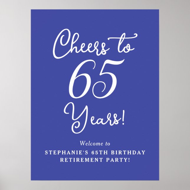 Lavendel bejubelt 65 Jahre Party für das Ruhestand Poster (Vorne)