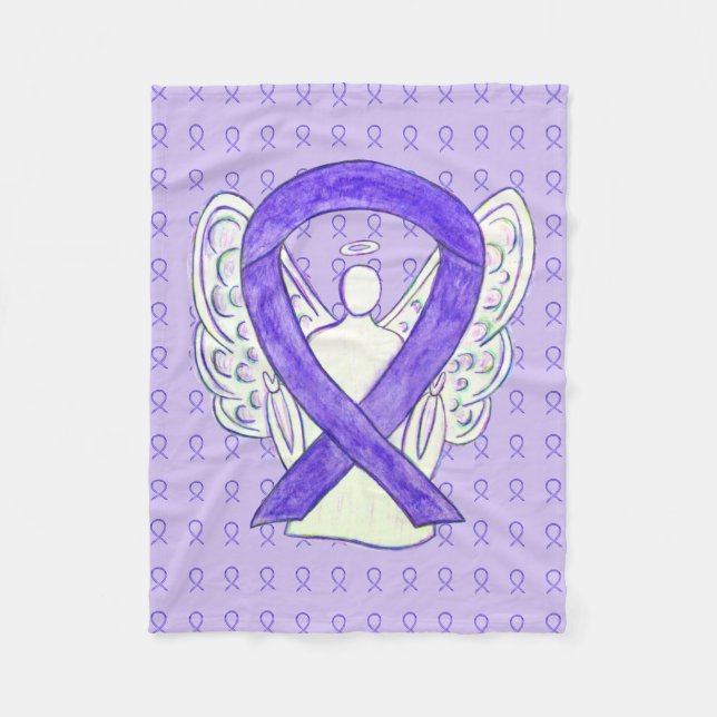 Lavendel-Bewusstseinsband Angel Soft Blankes Fleecedecke (Vorderseite)