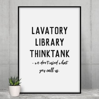Lavendel, Bibliothek, Think Tank Funny Bad Poster