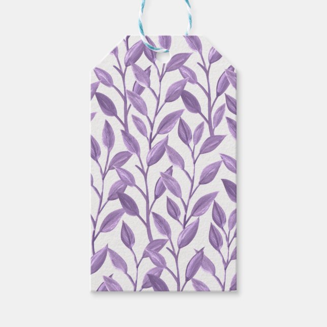 Lavendel-Blätter Geschenkanhänger (Vorderseite)