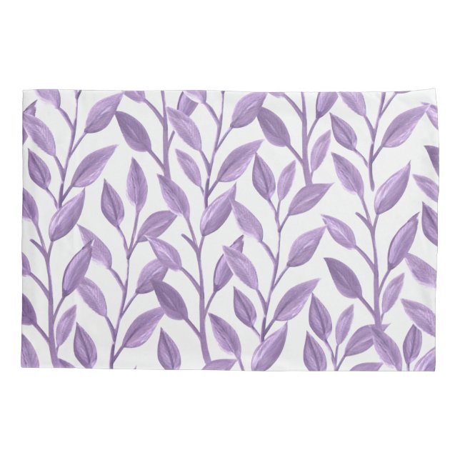 Lavendel-Blätter Kissenbezug (Rückseite)