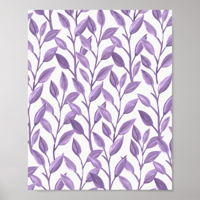 Lavendel-Blätter Poster (Vorne)