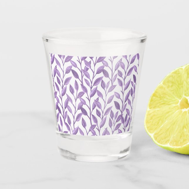 Lavendel-Blätter Schnapsglas (Vorderseite)