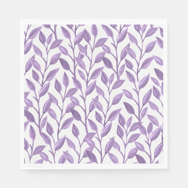Lavendel-Blätter Serviette (Vorderseite)