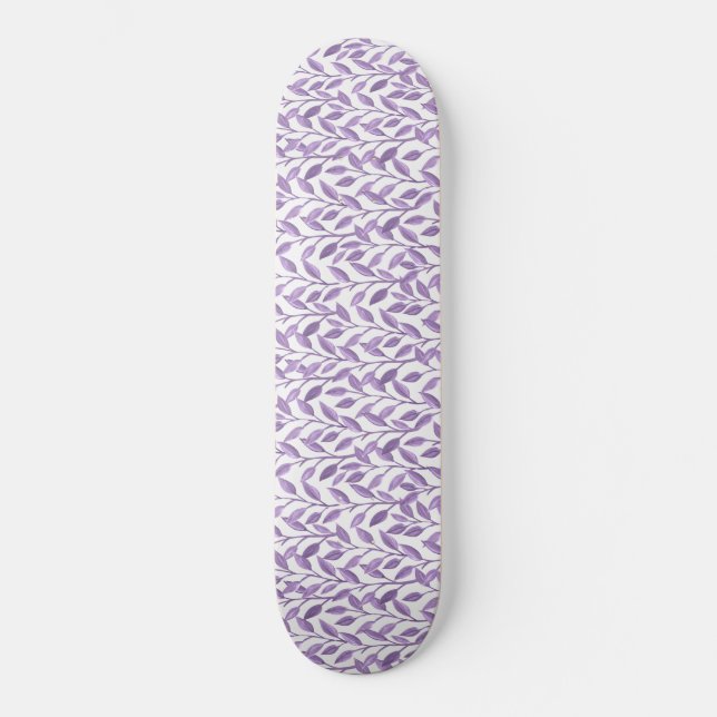Lavendel-Blätter Skateboard (Vorderseite)
