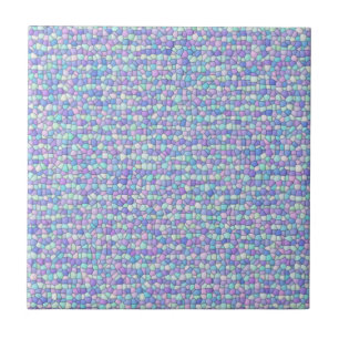 Lavendel, Blau, grüne Pastellmosaik-Keramik-Flies Fliese
