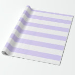 Lavendel Blau und Weiß breiter horizontaler Streif Geschenkpapier<br><div class="desc">Pastel Lavender Blau und Weiß breites horizontales Streifenpapier</div>