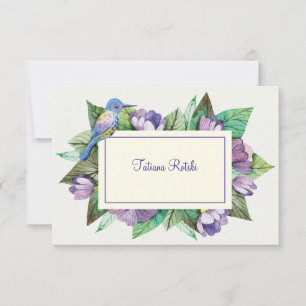 Lavendel-blaues personalisiertes Briefpapier Einladung