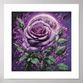 Lavendel Blood Moon Rose Poster