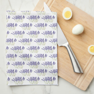 Lavendel Blume Aquarellkräuter lila schick Geschirrtuch