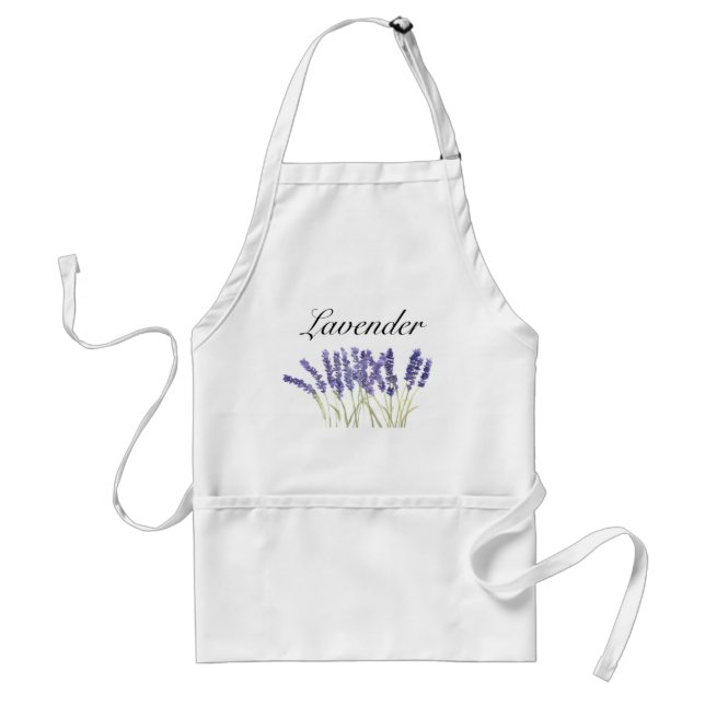 Lavendel Blume Aquarellkräuter lila schick Schürze (Vorne)