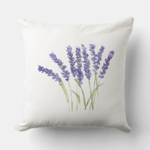 Lavendel Blume Aquarellkräuter lila Violett Kissen
