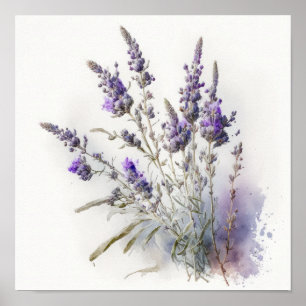 Lavendel Blume Art Print Poster