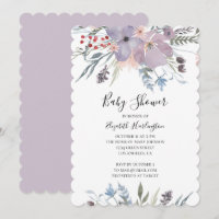 Lavendel Blume Babydusche. Sommer lila blumenreich