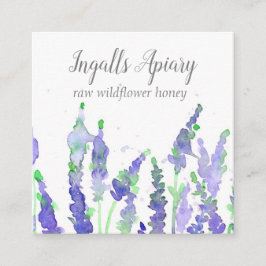 Lavendel Blume Bienen Wildblume Honig Quadratische Visitenkarte