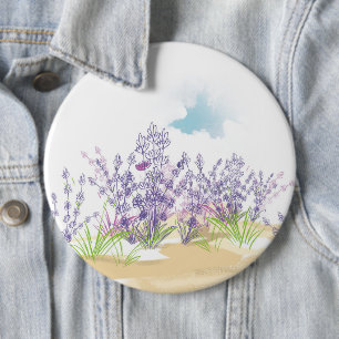 Lavendel-Blume Button