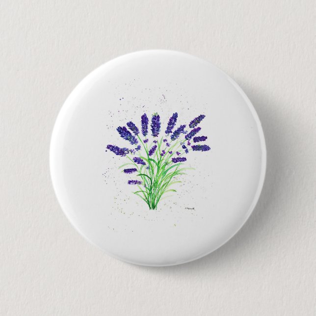 Lavendel-Blume Button (Vorderseite)
