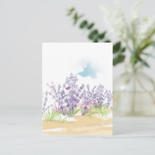Lavendel-Blume Feiertagspostkarte
