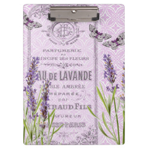 Lavendel Blume Französisches Vintages Collage Klemmbrett