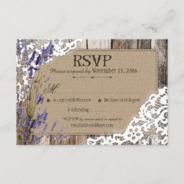 Lavendel-Blume Holzspitze RSVP-Karte RSVP Karte