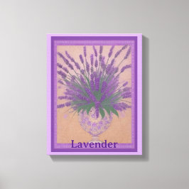 Lavendel Blume in der künstlerischen Leinwand Urne