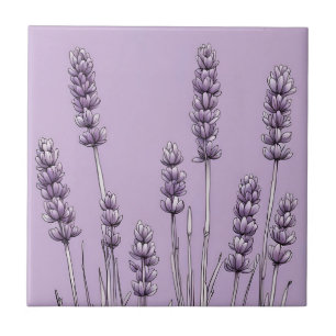 Lavendel Blume Keramik Tile Fliese