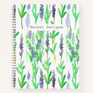 Lavendel Blume Kochrezepte Kräuter Notizbuch