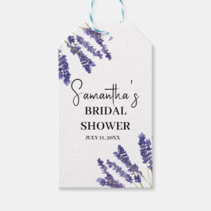 Lavendel Blume Lila Aquarellfarben-Brautparty Geschenkanhänger