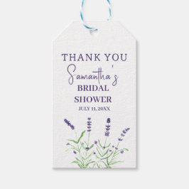 Lavendel Blume Lila Aquarellfarben-Brautparty Geschenkanhänger