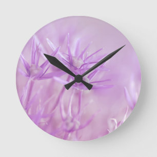 Lavendel-Blume Lila Runde Wanduhr