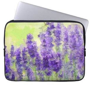 Lavendel Blume Lila Wasserfarben Laptopschutzhülle