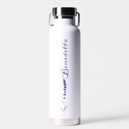 Lavendel-Blume mit Individuelle Name Trinkflasche