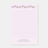 Lavendel-Blume Personalisiert mit Name Post-it N