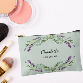 Lavendel Blume Salbei grüne Brautjungfrau Zubehörtasche