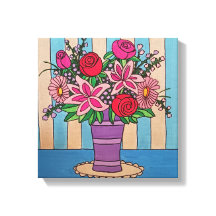 Lavendel-Blume Stretched Canvas Print