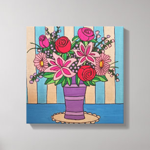 Lavendel-Blume Stretched Canvas Print Leinwanddruck