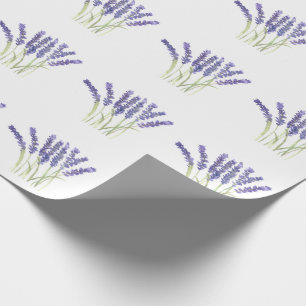 Lavendel Blume Violette Kräuter Wasserfarben Geschenkpapier