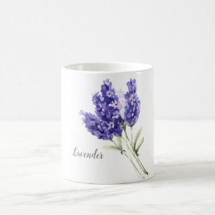 Lavendel-Blume Wasserfarbe Kaffeetasse